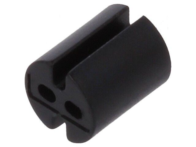 Afstandbus; LED; Øext: 4mm; ØLED: 3mm; L: 4,8mm; zwart; UL94V-0 Afstandbus; LED; Øext: 4mm; ØLED: 3mm; L: 4,8mm; zwart; UL94V-0